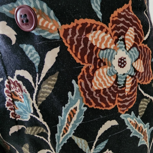 Charter Club deep blue flower print wrap skirt - Picture 5 of 5